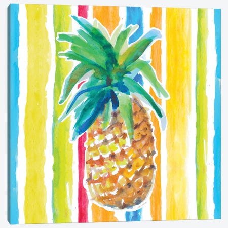 Vibrant Pineapple I Canvas Print #LNL476} by Lanie Loreth Canvas Print