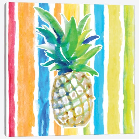 Vibrant Pineapple II Canvas Print #LNL477} by Lanie Loreth Art Print