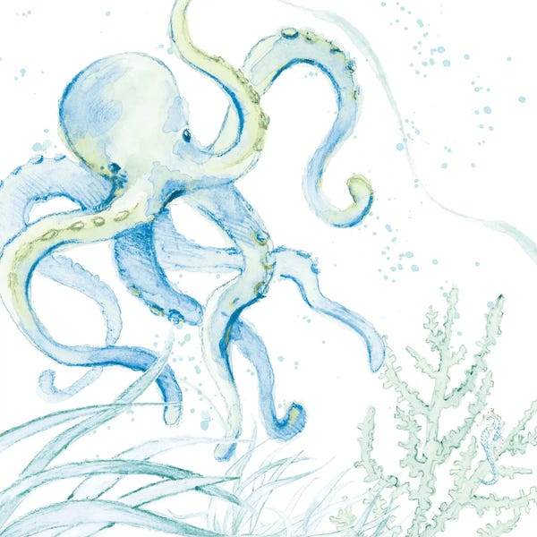 Octopi: Blue Octopus by Lanie Loreth