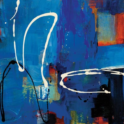 Blue Retro by Lanie Loreth framed wall art