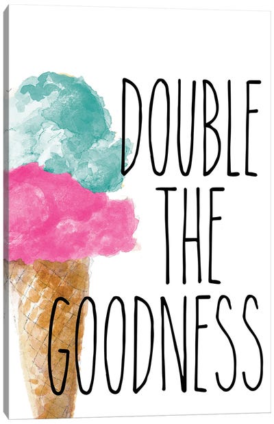 Double the Goodness Canvas Art Print - Ice Cream & Popsicle Art