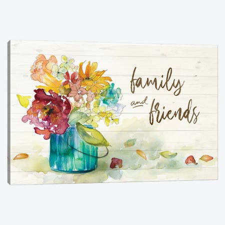 Flower Burst Family and Friends Canvas Print #LNL498} by Lanie Loreth Canvas Wall Art