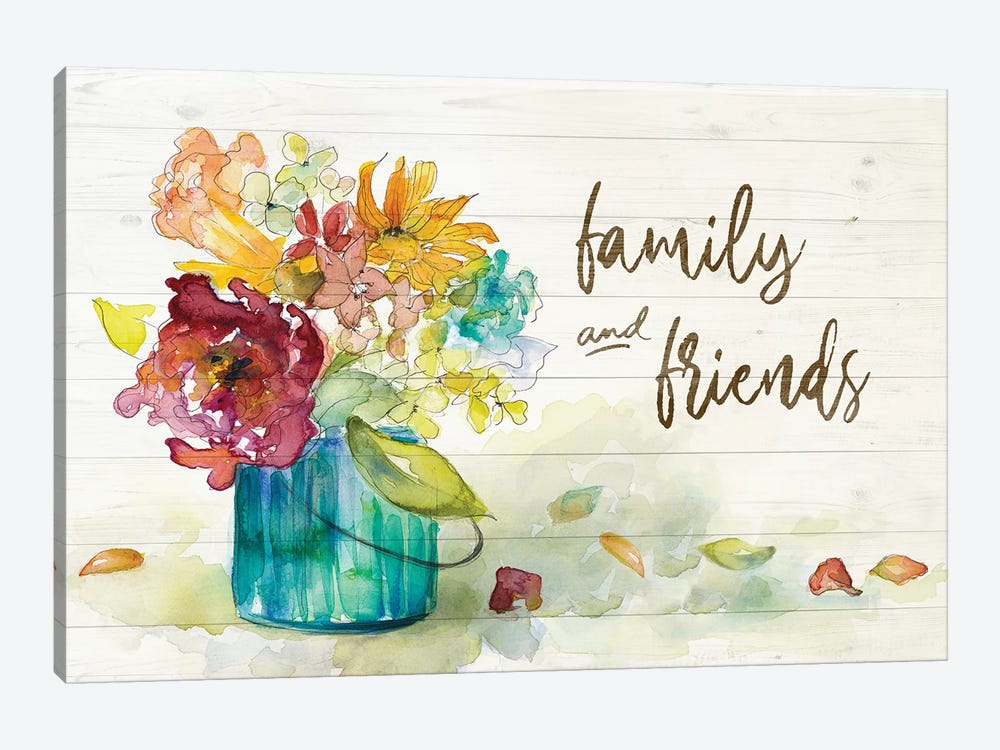 Flower Burst Family and Friends by Lanie Loreth 1-piece Canvas Wall Art
