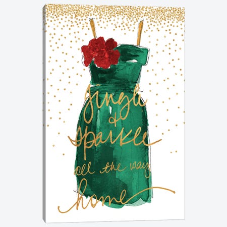 Jingle and Sparkle all the Way Home Canvas Print #LNL504} by Lanie Loreth Canvas Print