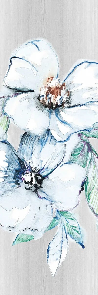 Moonlit Floral Panel II by Lanie Loreth framed canvas print