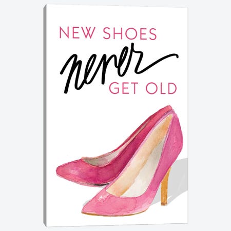 New Shoes Never Get Old Canvas Print #LNL512} by Lanie Loreth Art Print