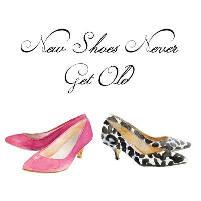 Old Shoes Never Get Old by Lanie Loreth framed canvas print