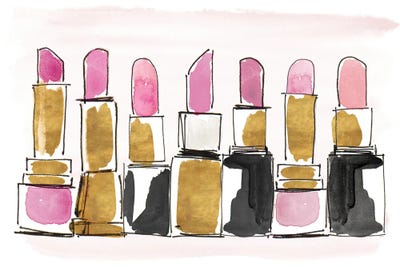 Watercolor Lipsticks by Lanie Loreth acrylic art print