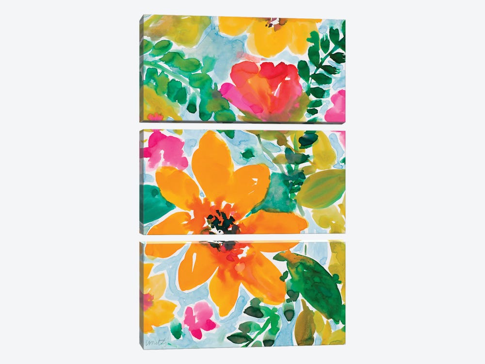 Bright and Cheery Blooms by Lanie Loreth 3-piece Canvas Art