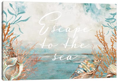 Escape To The Sea Canvas Art Print - Coral Art