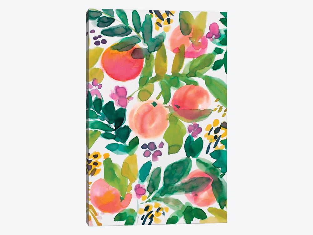 Garden Peaches by Lanie Loreth 1-piece Canvas Wall Art
