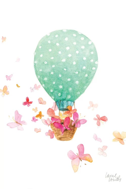 Hot Air Balloon with Butterflies