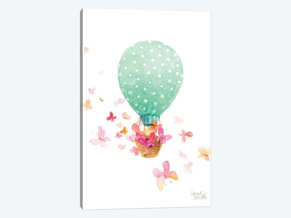 Hot Air Balloon with Butterflies by Lanie Loreth 1-piece Canvas Print
