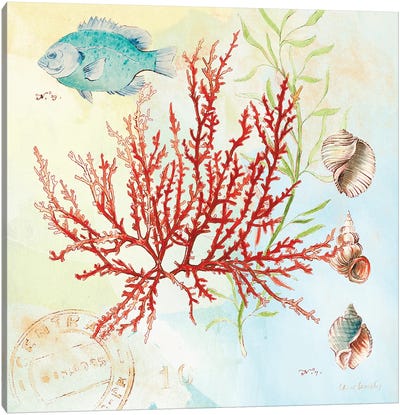Deep Sea Coral I Canvas Art Print - Coral Art