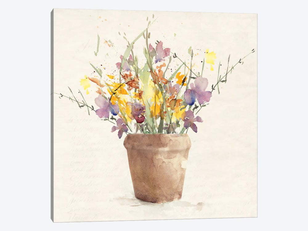 Potted Wildflowers I by Lanie Loreth 1-piece Canvas Print