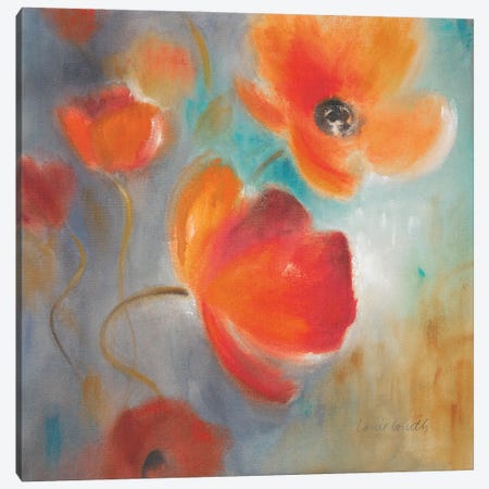 Scarlet Poppies in Bloom I Canvas Print #LNL570} by Lanie Loreth Canvas Art Print