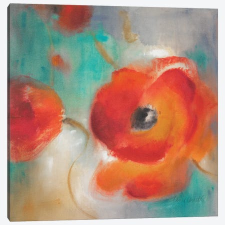 Scarlet Poppies in Bloom II Canvas Print #LNL571} by Lanie Loreth Canvas Print