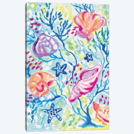 Seashells in the Coral Canvas Print #LNL572} by Lanie Loreth Canvas Print