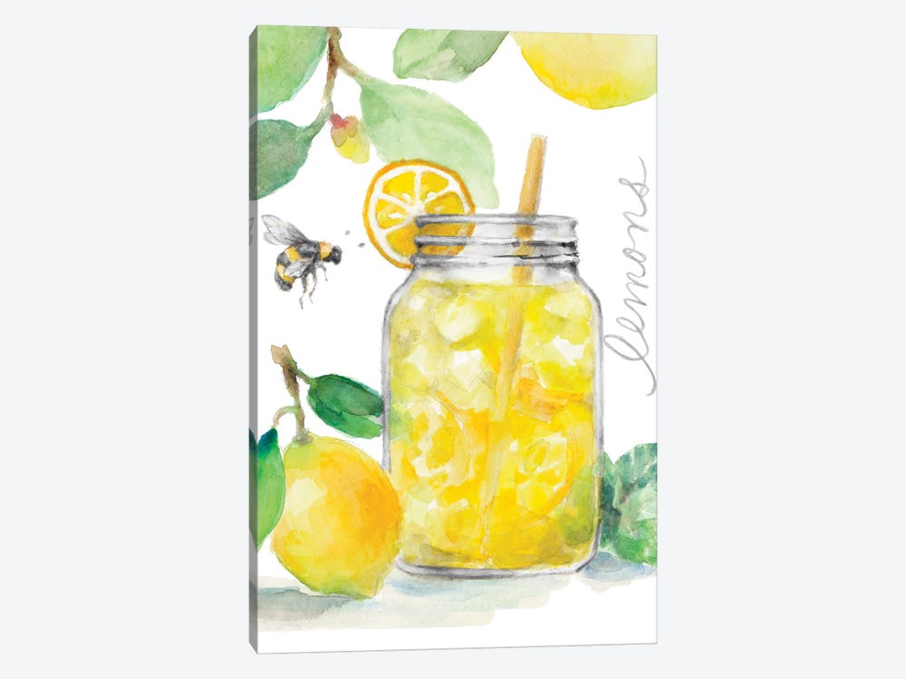 Bee-Friend The Lemons and Lemonade by Lanie Loreth 1-piece Canvas Print