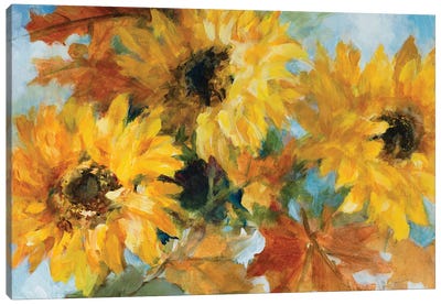 Breezy Sunflowers Canvas Art Print - Lanie Loreth