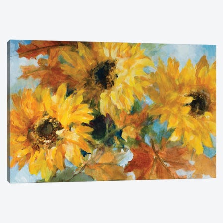 Breezy Sunflowers Canvas Print #LNL599} by Lanie Loreth Canvas Print