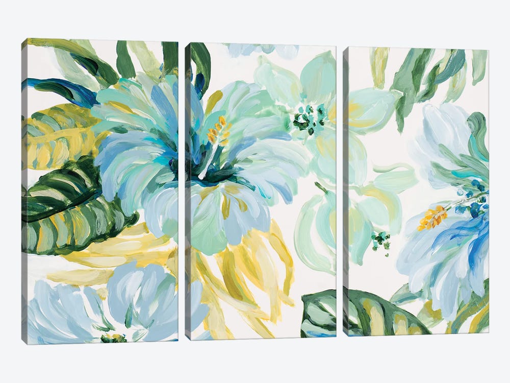 Captivating Tropical Blooms I by Lanie Loreth 3-piece Canvas Art Print
