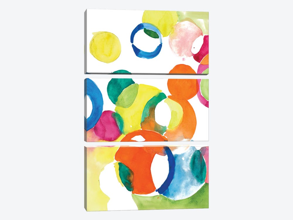 Colorful Circles by Lanie Loreth 3-piece Art Print