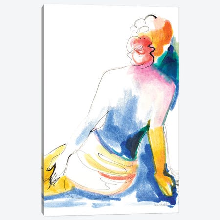 Colorful Seated Nude Canvas Print #LNL613} by Lanie Loreth Canvas Art