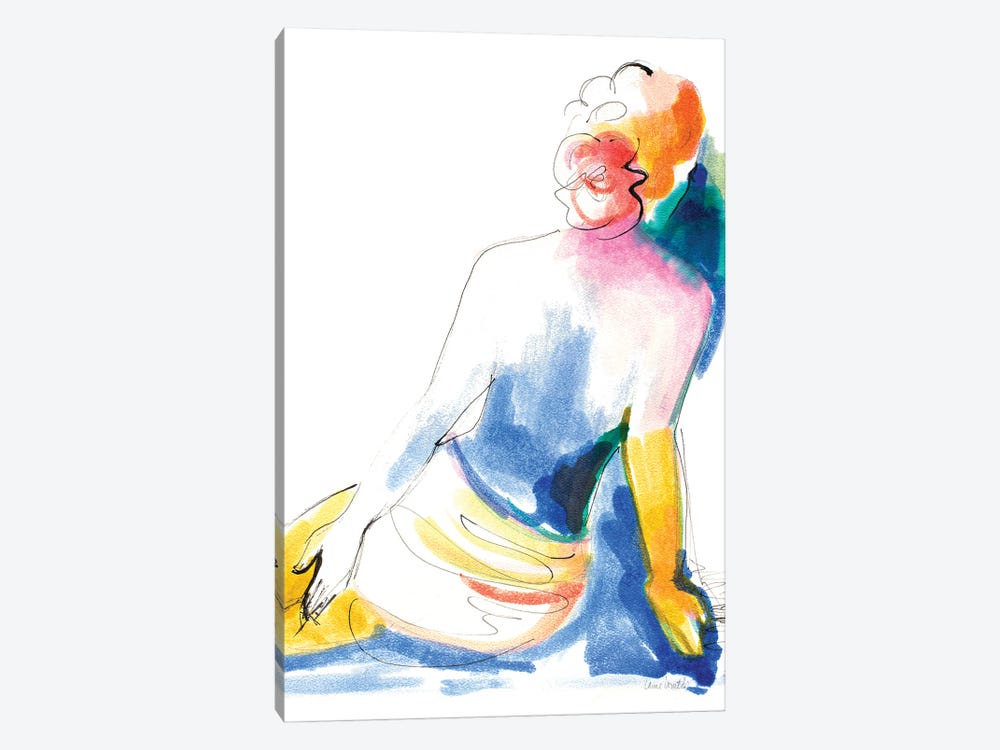 Colorful Seated Nude by Lanie Loreth 1-piece Canvas Wall Art