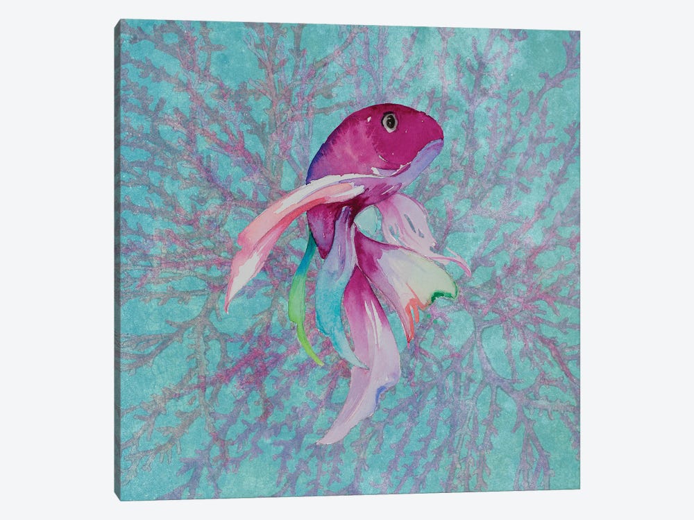 Fish On Coral I by Lanie Loreth 1-piece Canvas Artwork