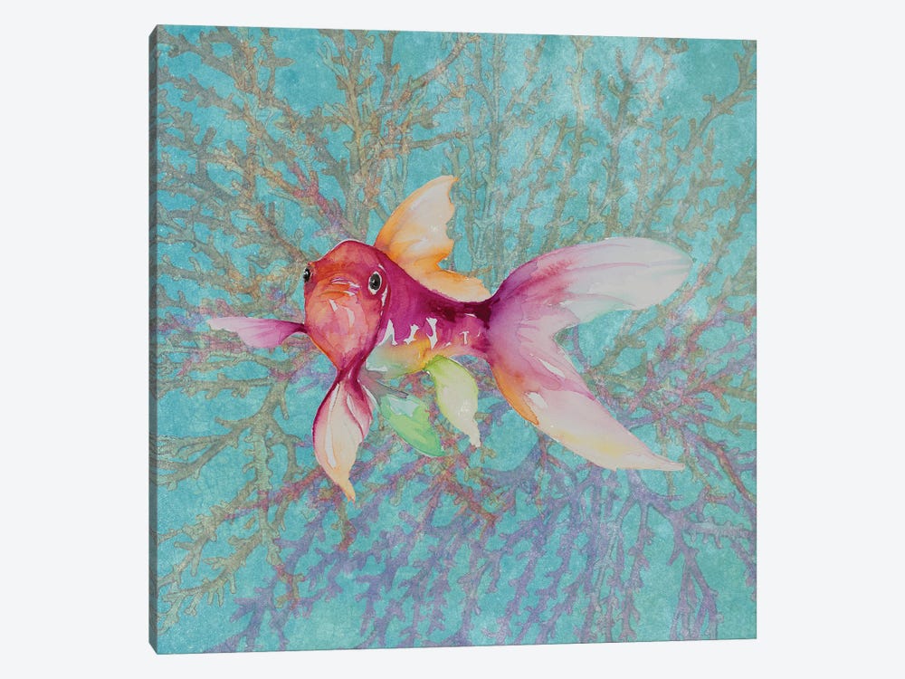Fish On Coral II by Lanie Loreth 1-piece Canvas Print