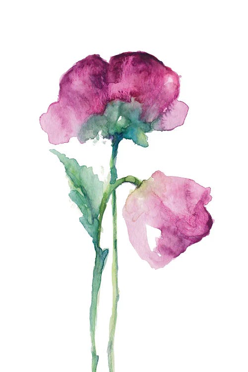 Fuchsia Tulip and Orchid Bud by Lanie Loreth wall art