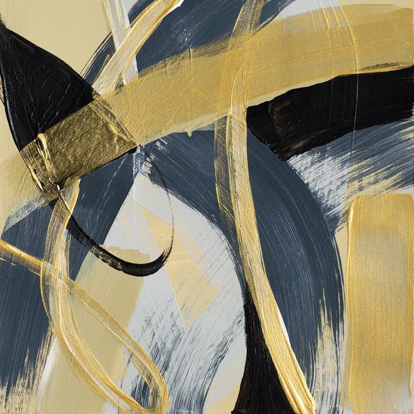 Black & White & Gold: Give It A Swirl II by Lanie Loreth