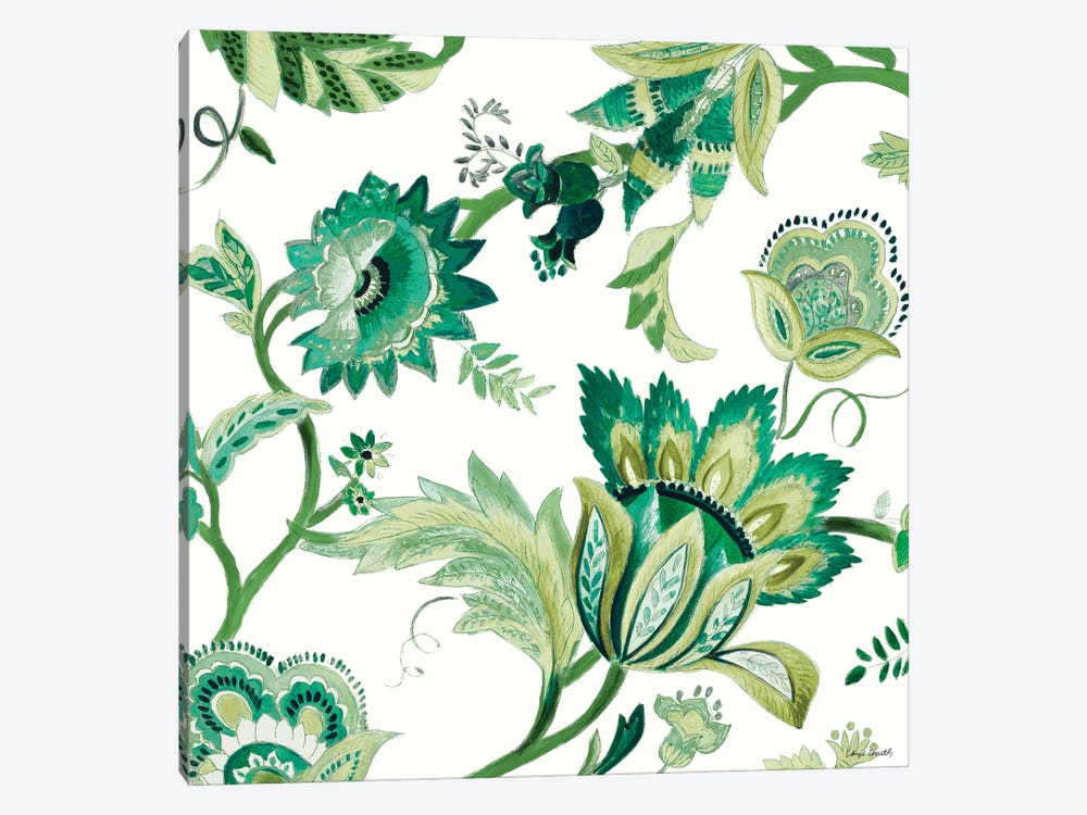 Green Capri Floral I by Lanie Loreth 1-piece Canvas Artwork