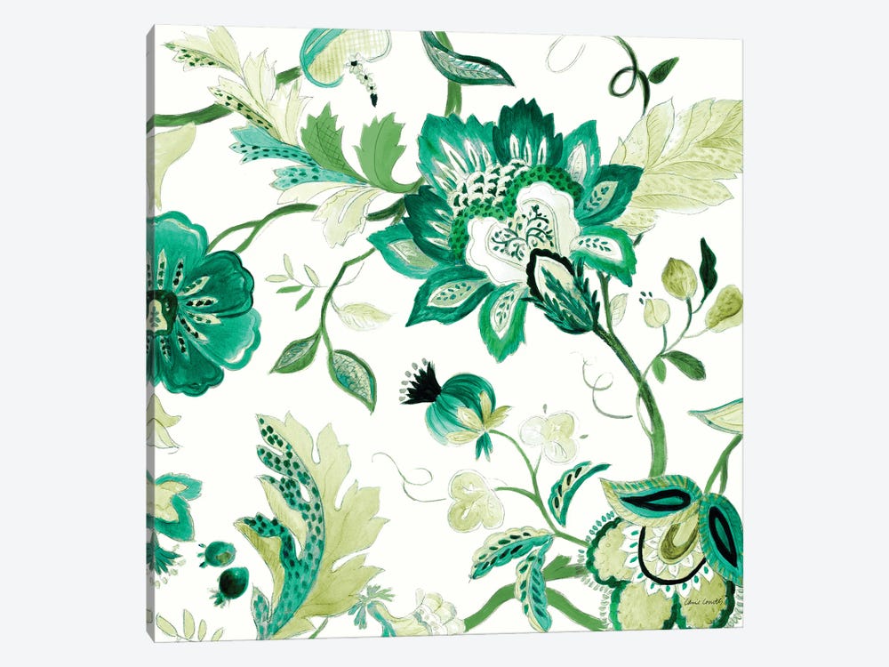 Green Capri Floral II by Lanie Loreth 1-piece Canvas Print