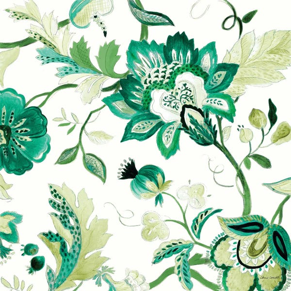Lanie Loreth: Green Capri Floral II by Lanie Loreth