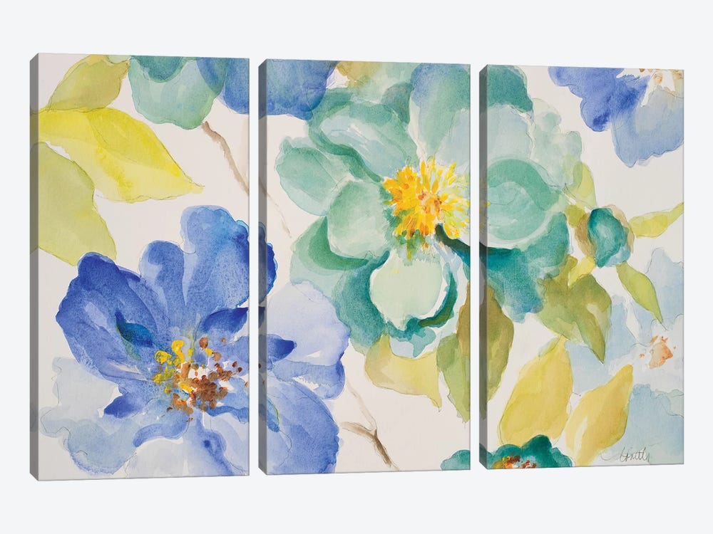 Floral Delicate I by Lanie Loreth 3-piece Canvas Art