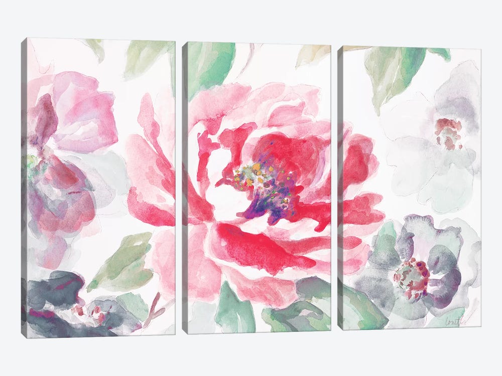 Floral Delicate Spring by Lanie Loreth 3-piece Canvas Artwork