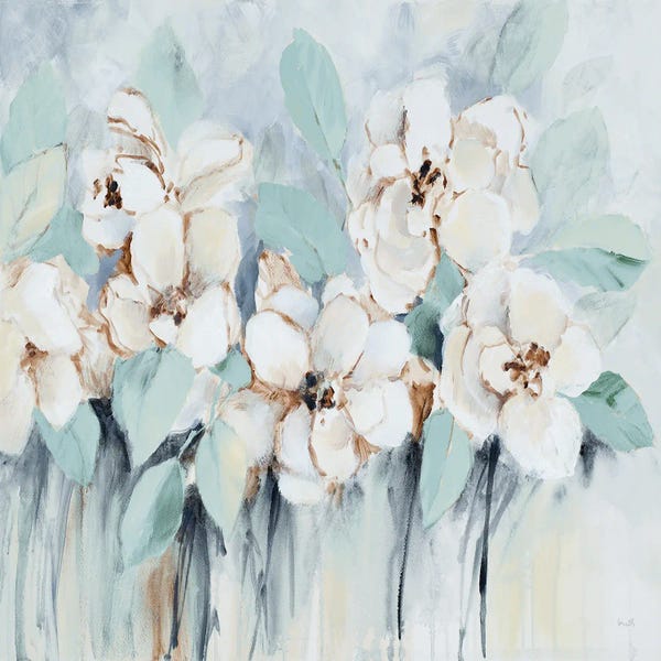 Lanie Loreth: Modern Blue Fleurs Square by Lanie Loreth