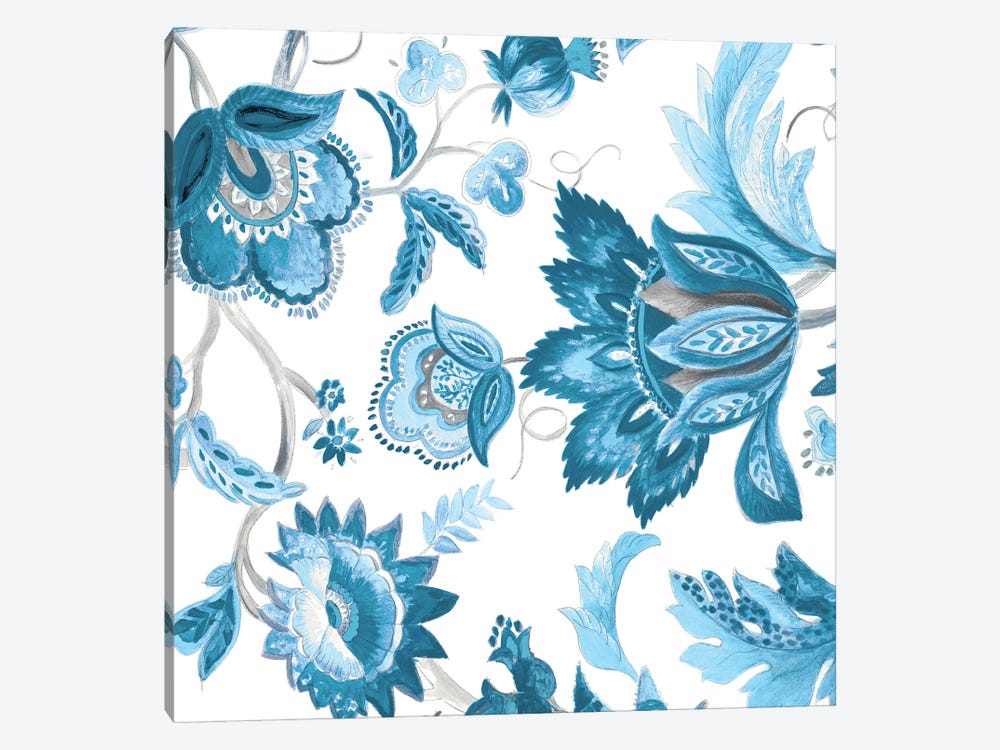 Multi Blue Capri Floral by Lanie Loreth 1-piece Canvas Print