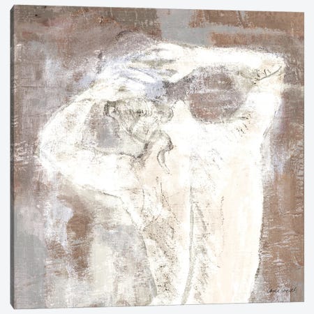 Neutral Figure on Abstract Square I Canvas Print #LNL667} by Lanie Loreth Canvas Artwork