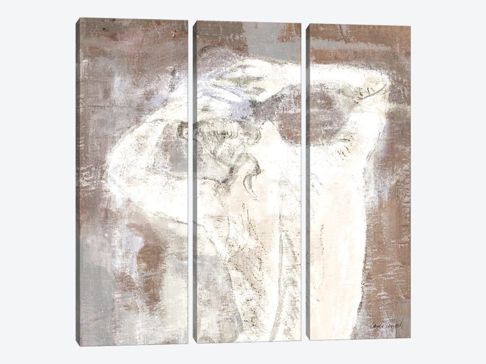 Neutral Figure on Abstract Square I by Lanie Loreth 3-piece Canvas Print