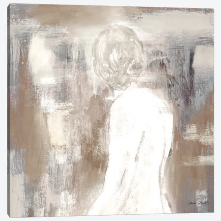 Neutral Figure on Abstract Square II Canvas Print #LNL668} by Lanie Loreth Canvas Art Print