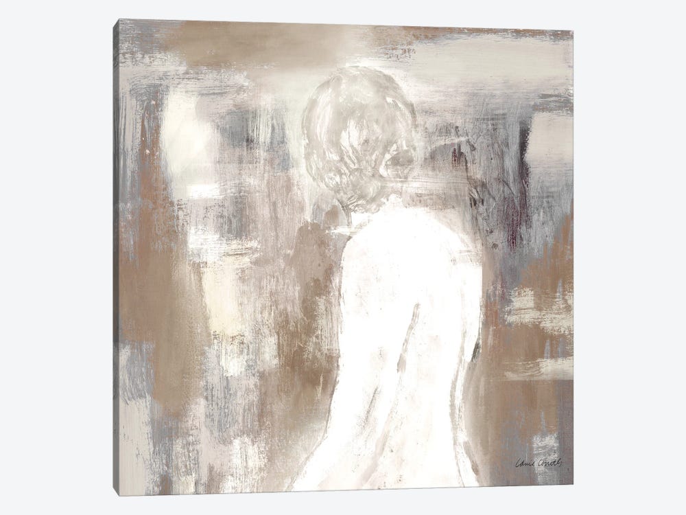 Neutral Figure on Abstract Square II by Lanie Loreth 1-piece Canvas Wall Art