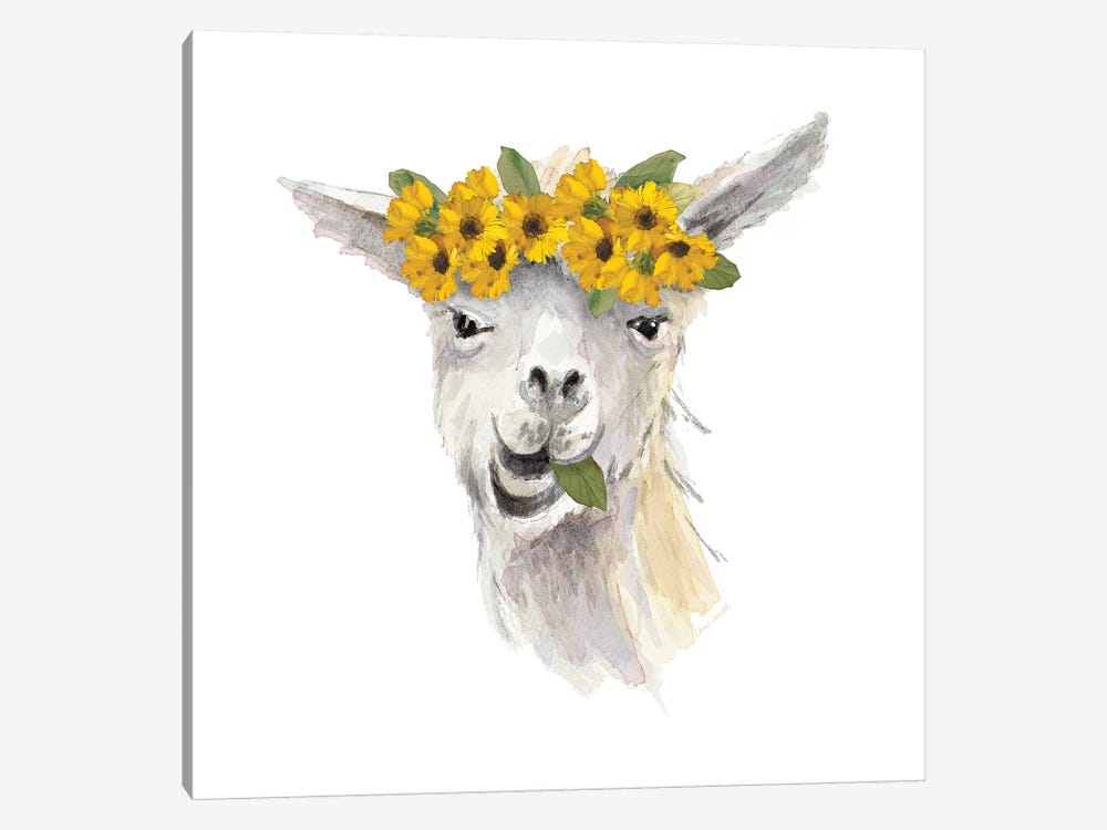 Floral Llama I by Lanie Loreth 1-piece Art Print