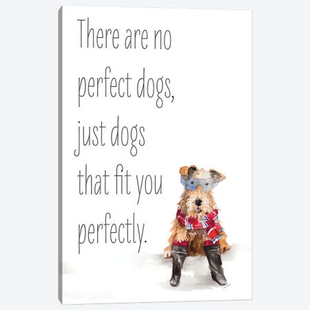 No Perfect Dogs Canvas Print #LNL671} by Lanie Loreth Canvas Artwork