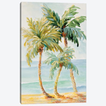 Palms In Paradise I Canvas Print #LNL676} by Lanie Loreth Art Print