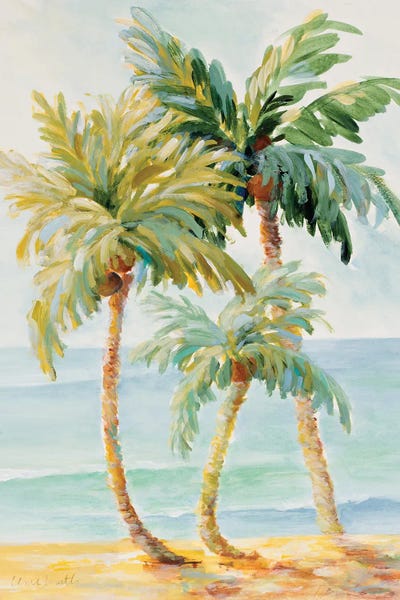 Large Coastal Art - Canvas Prints: Palms In Paradise I by Lanie Loreth
