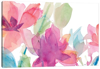 Pastel Delicate Floral Canvas Art Print - Lanie Loreth