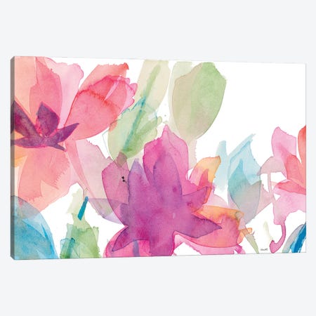 Pastel Delicate Floral Canvas Print #LNL678} by Lanie Loreth Canvas Wall Art